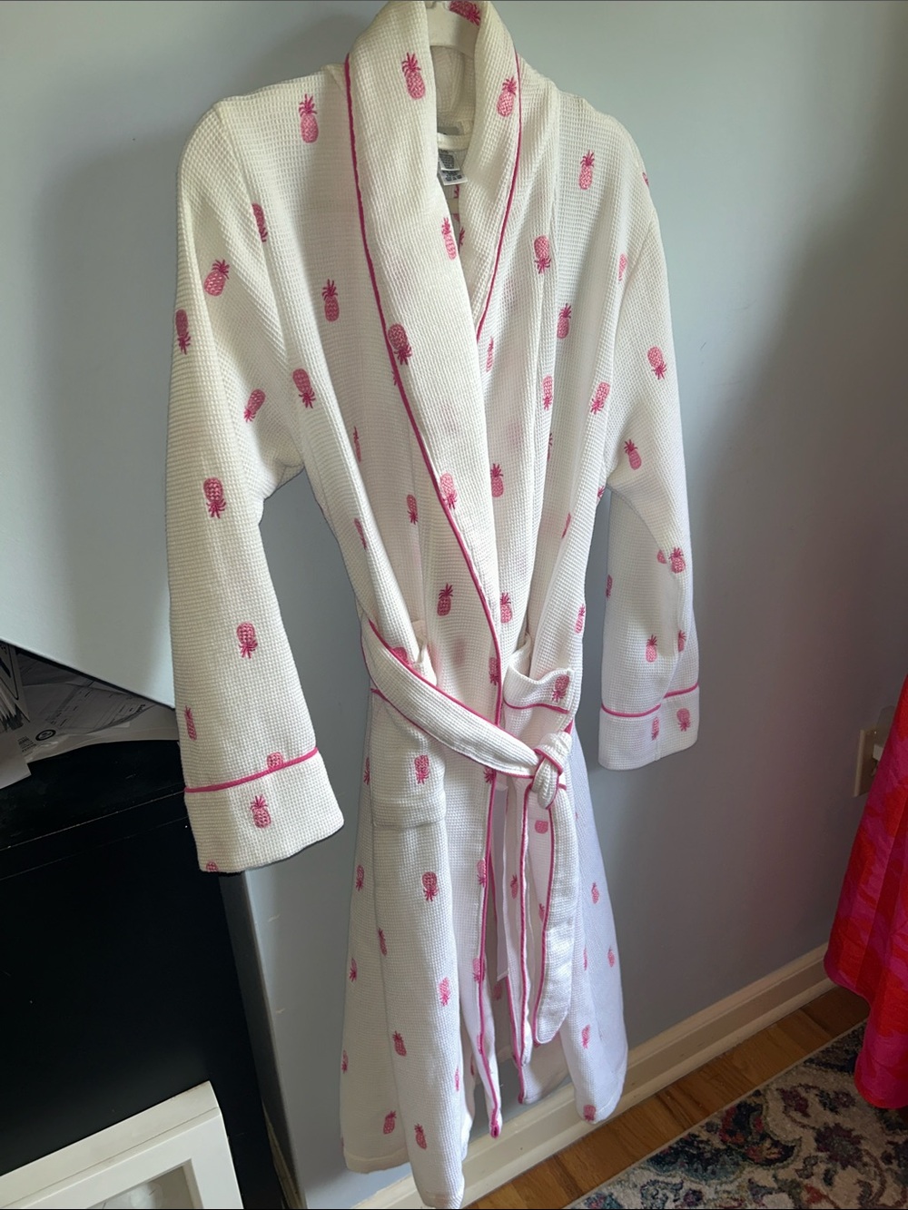 Lilly Pulitzer Vintage Queen Bee Waffle Knit Spa Robe  L/ XL